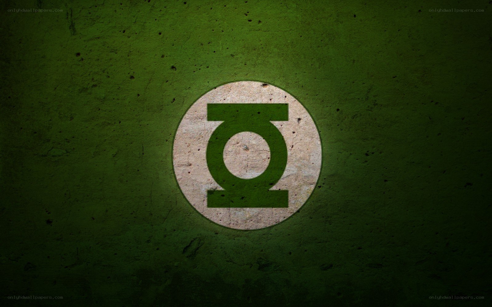 Green Lantern symbol on wall