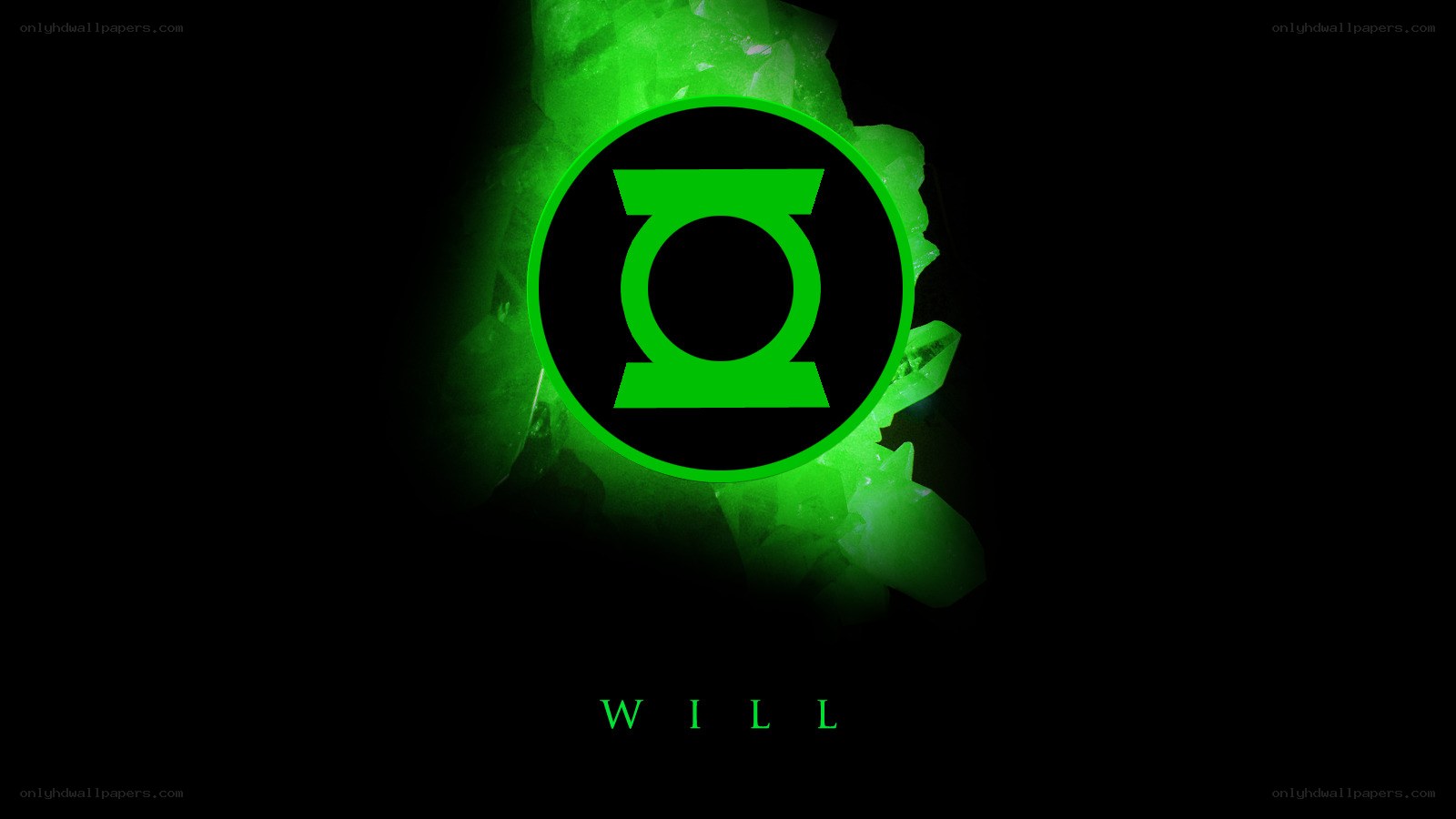Green Lantern symbol with will text