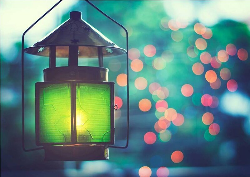 Green Lantern with Bokeh