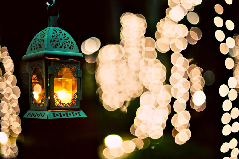 Green Lantern with Candle
