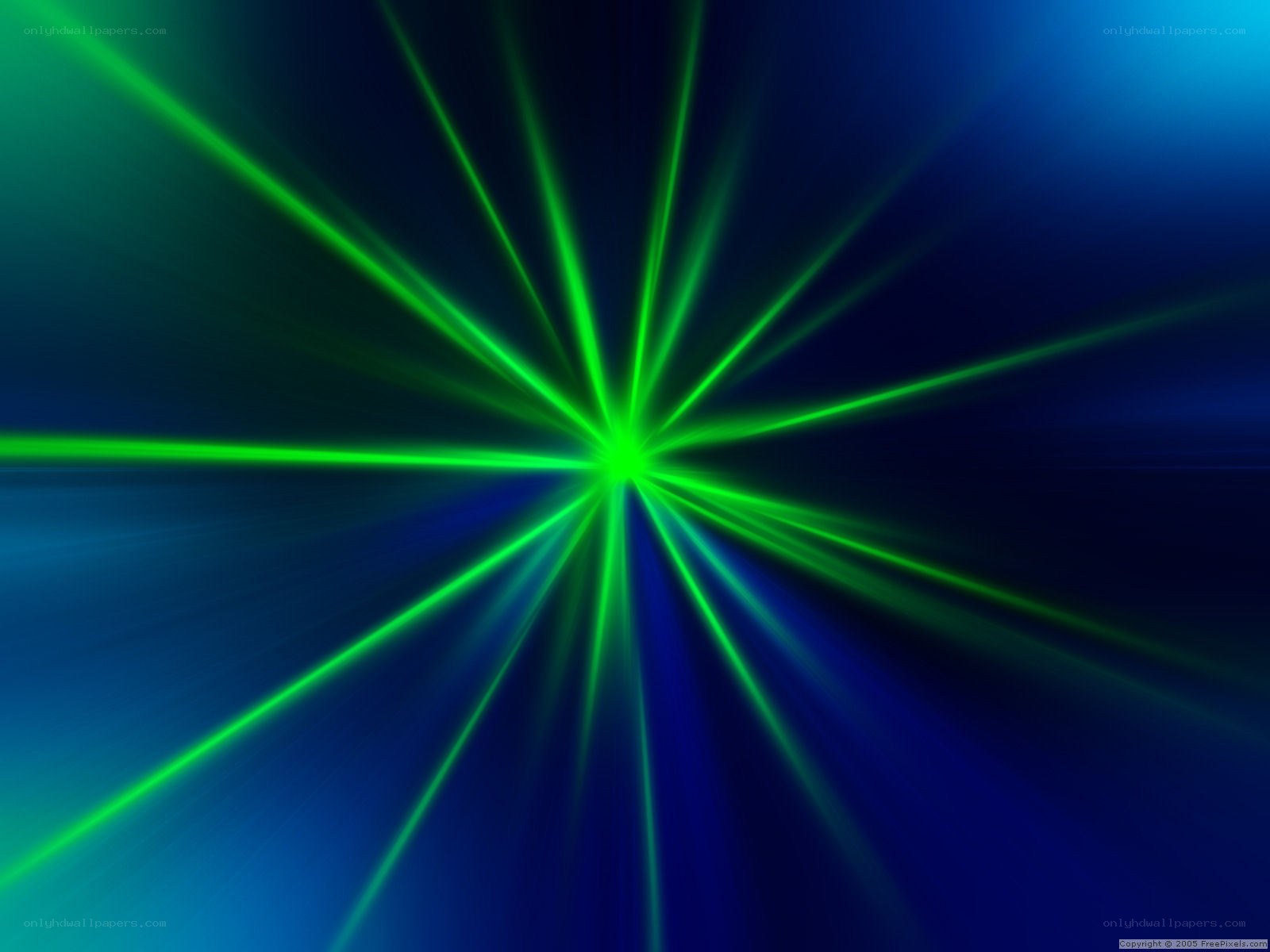 green laser burst