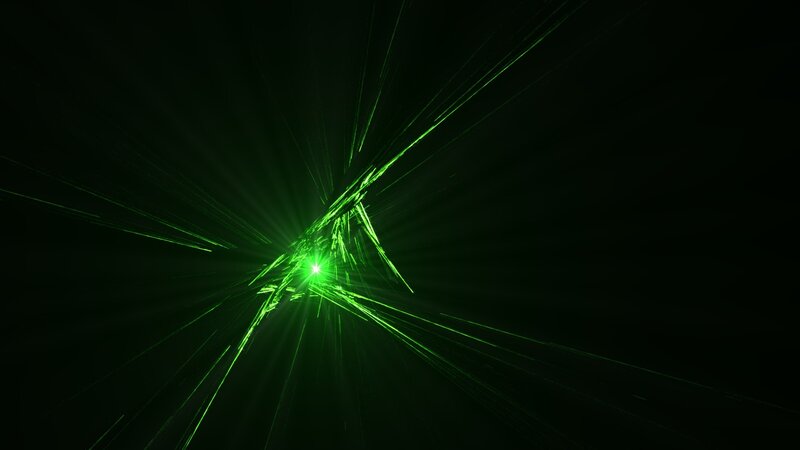 Green Laser Burst — Dramatic