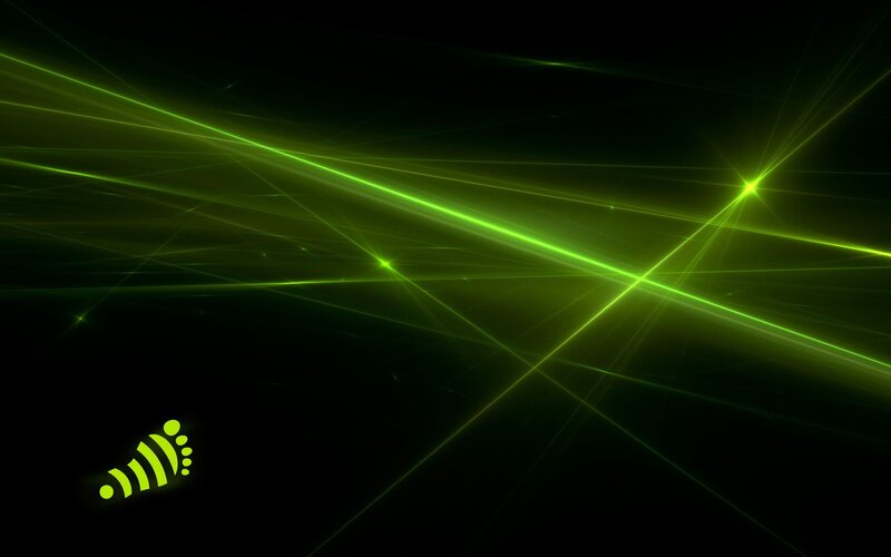 green laser light beams