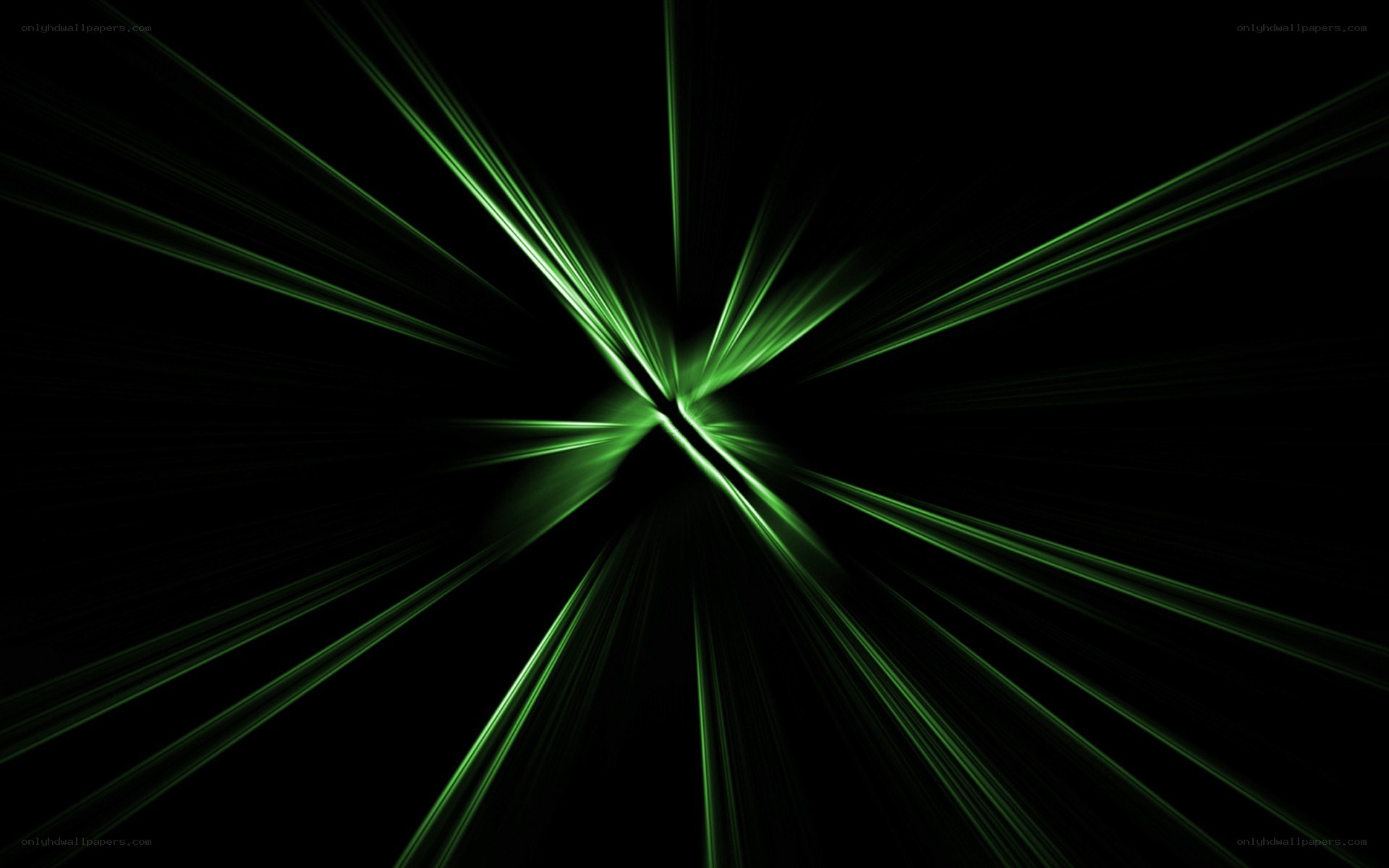 green laser light burst