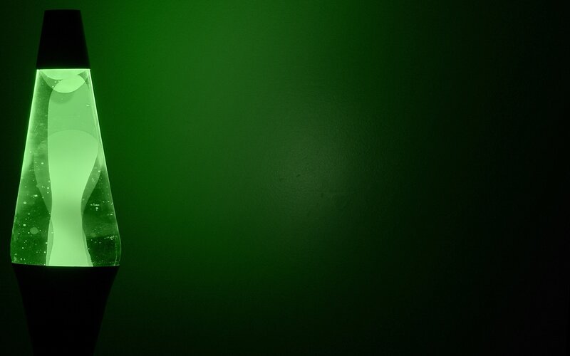 green lava lamp glow