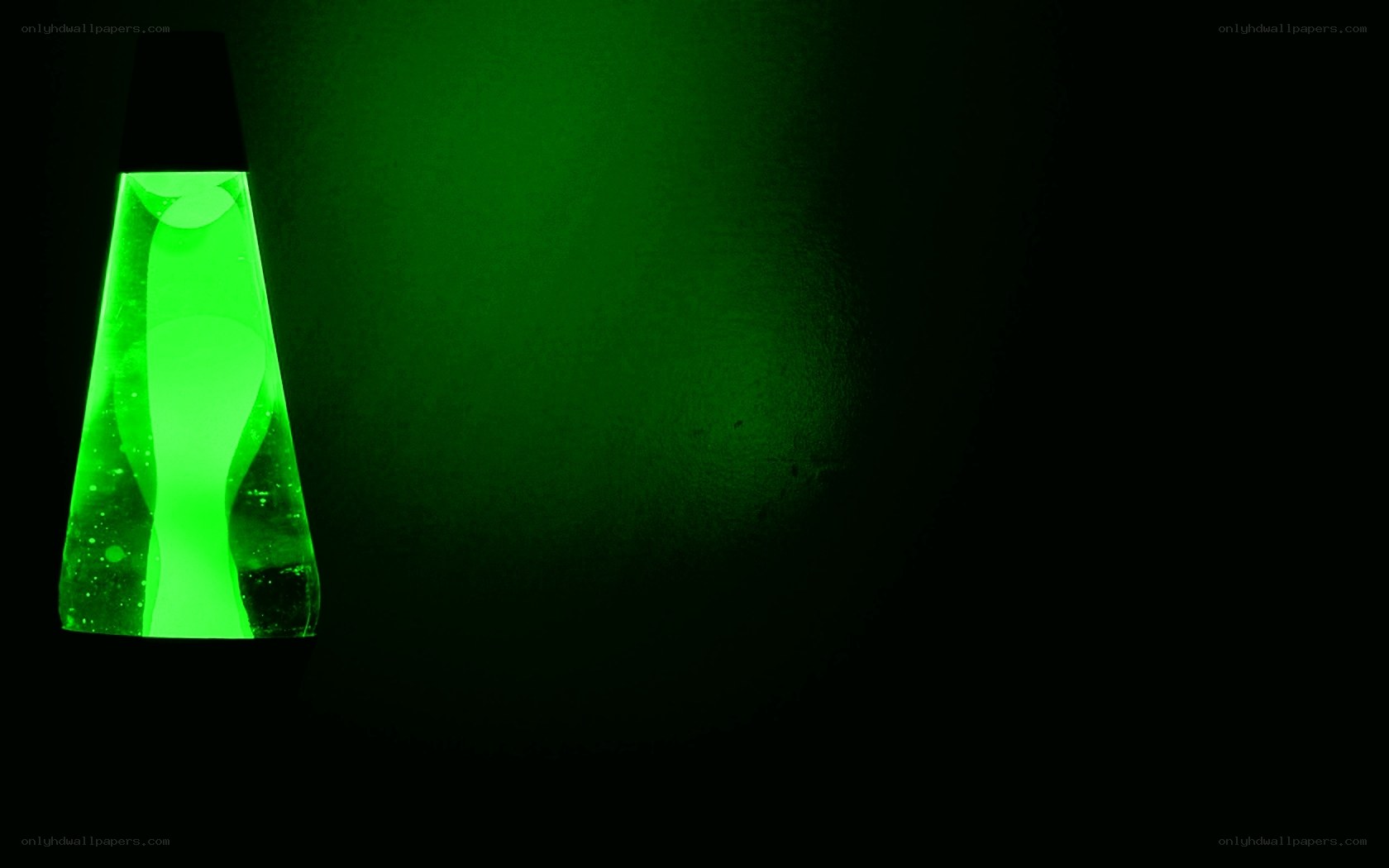 green lava lamp glow