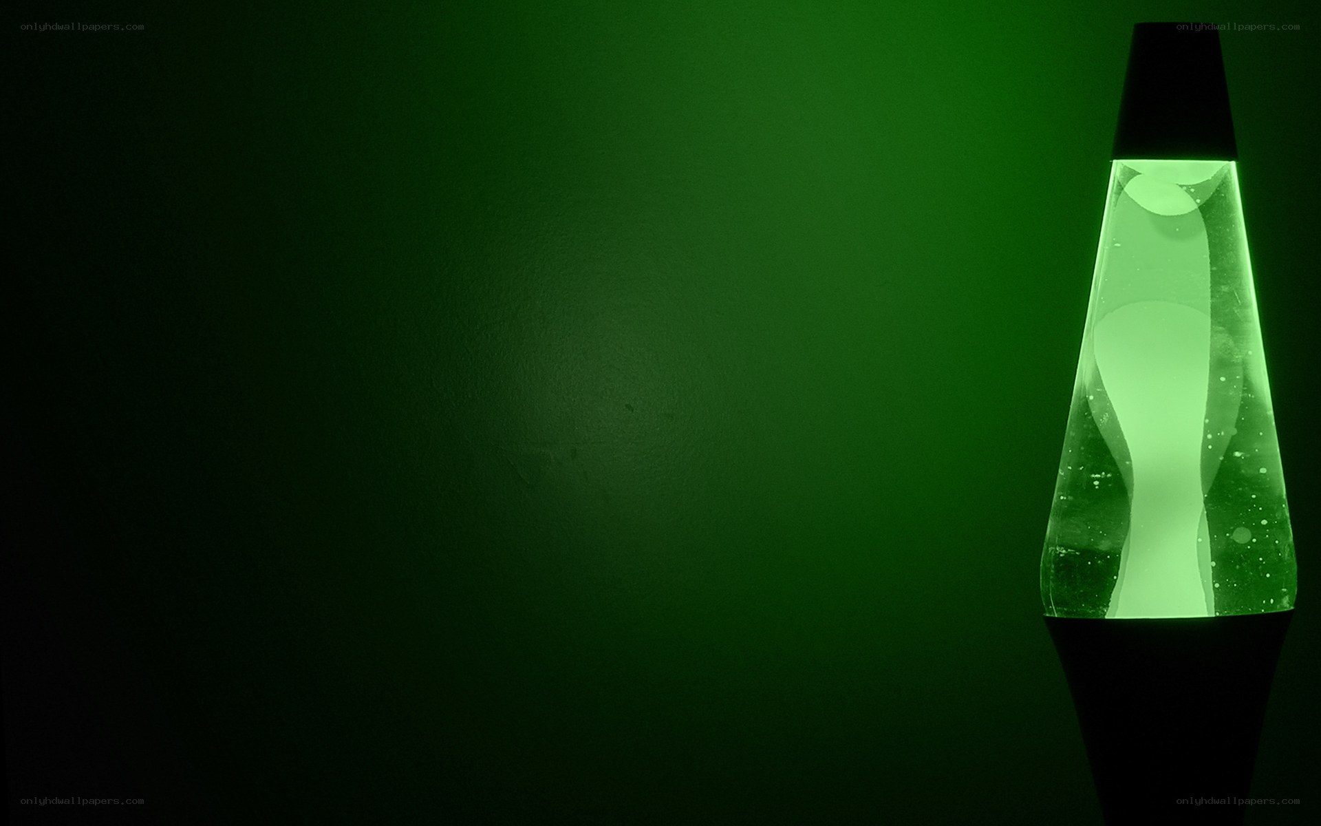 green lava lamp glow