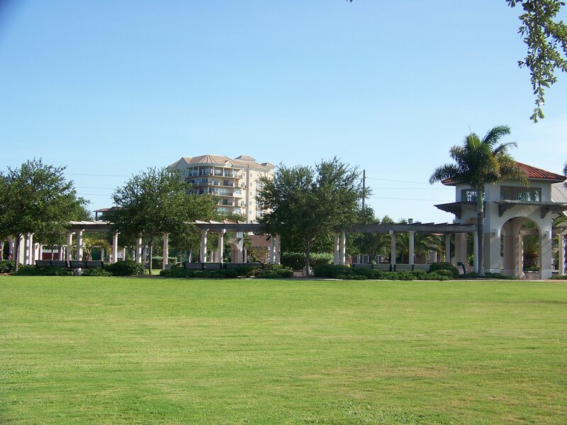 Green Lawn with Pergola