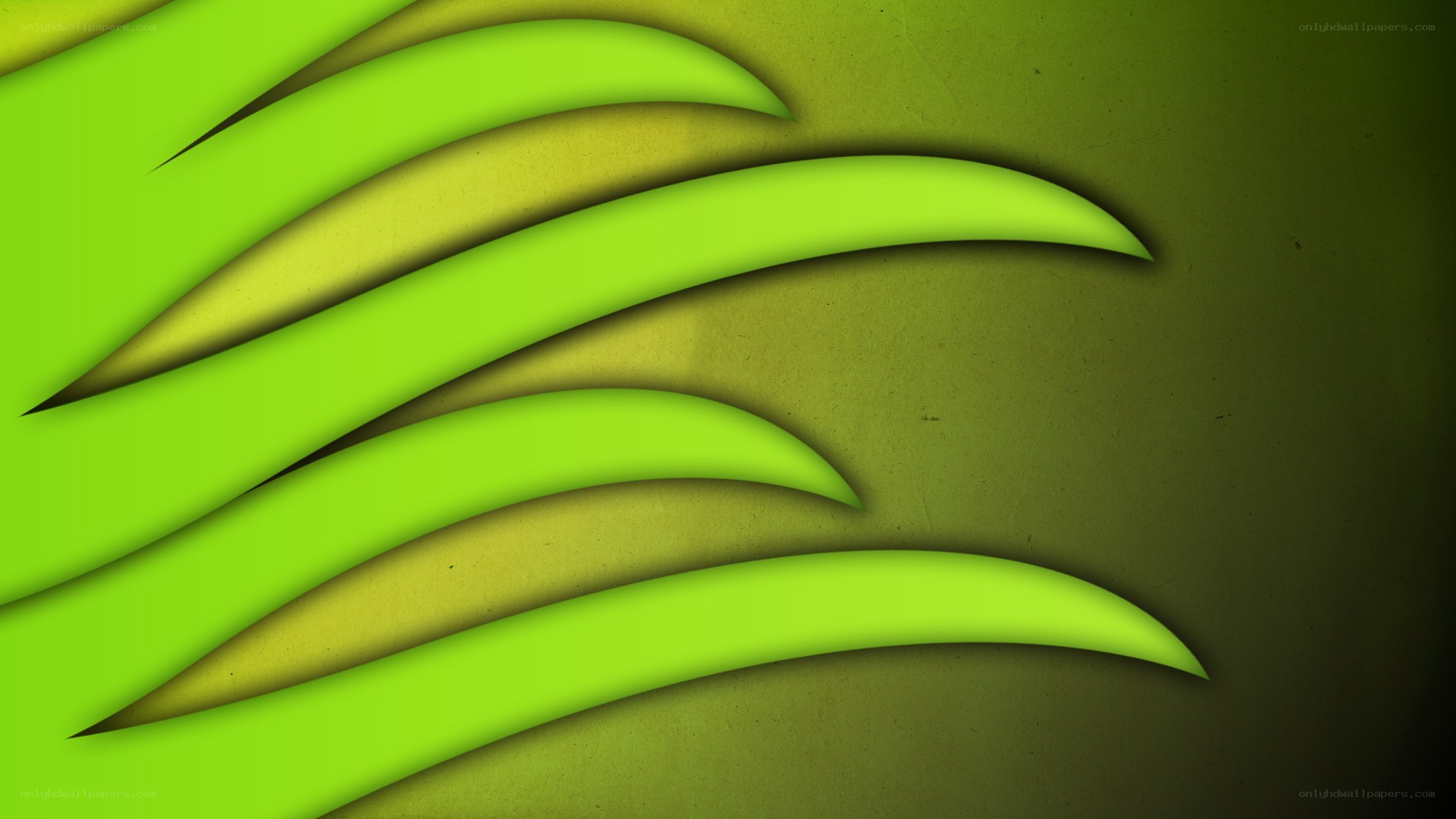green layered wave design