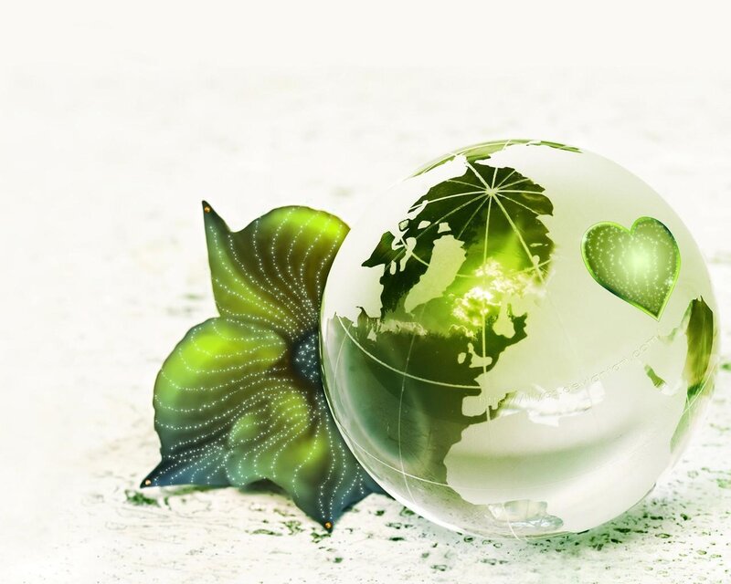 Green Leaf and Globe