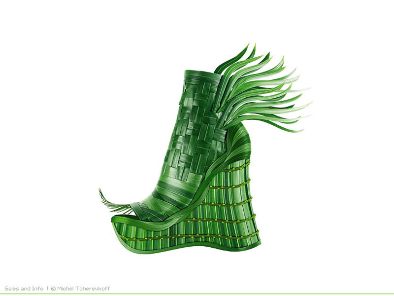 green leaf boot design