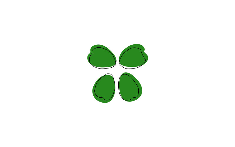 green leaf clover design