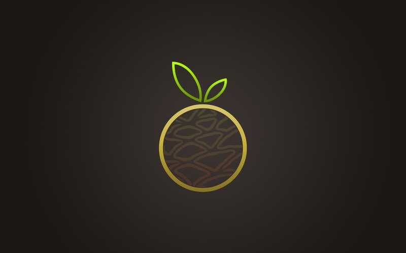 green leaf fruit logo
