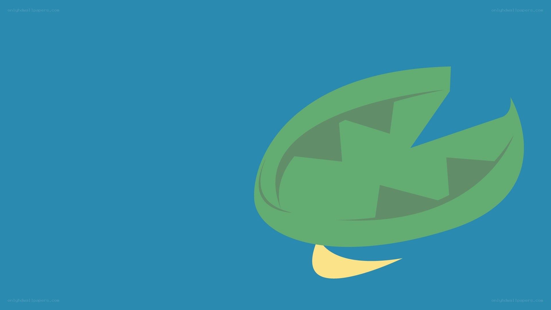 green leaf logo on blue