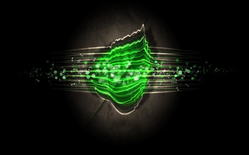 Green leaf music visualization