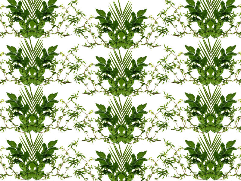 green leaf pattern design