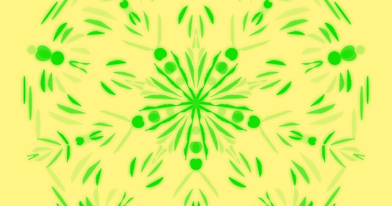 Green Leaf Pattern — Yellow