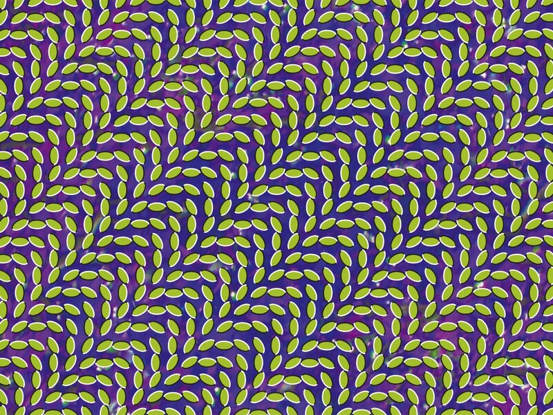 Green Leaf Shapes on Purple