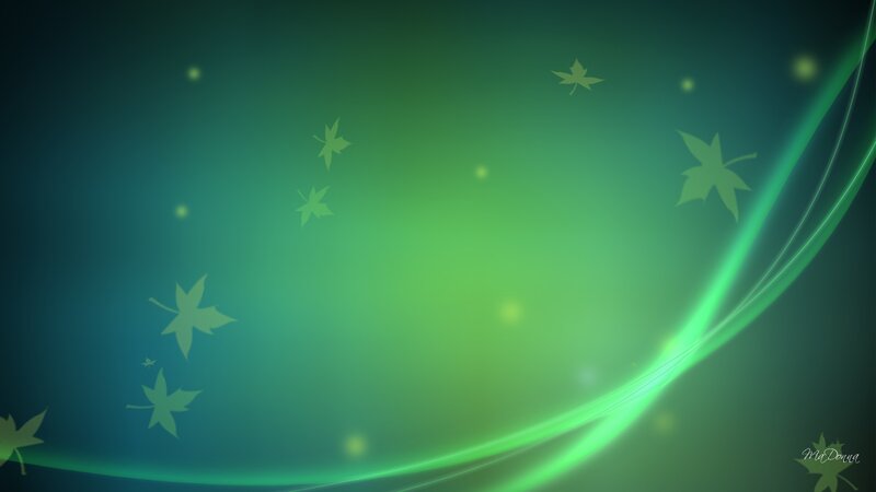 Green Leaf Silhouettes
