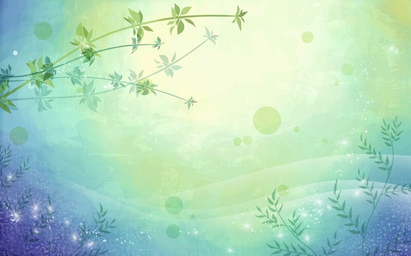 Green Leafy Branches — Serene, Digital Art