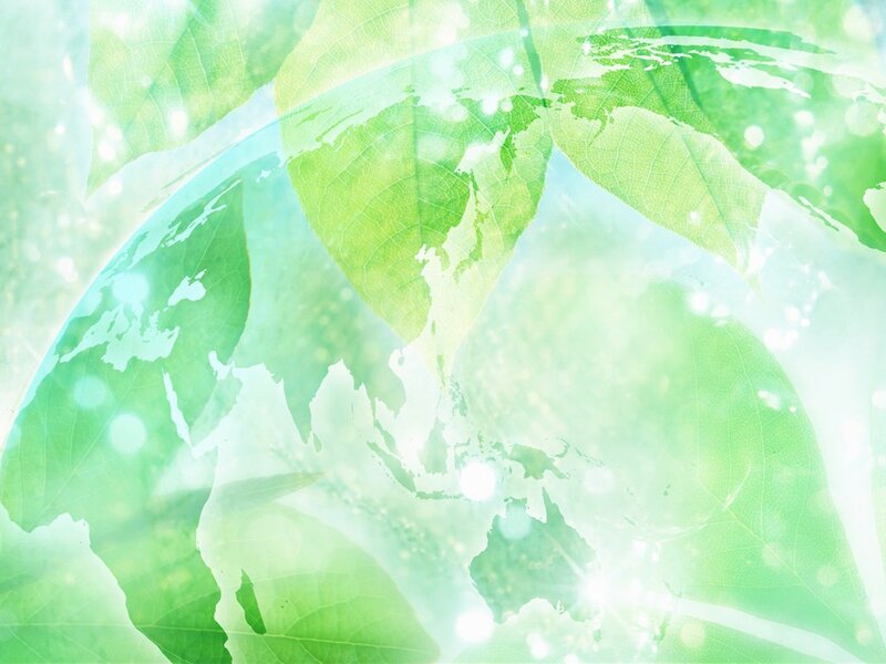 Green Leaves over Globe
