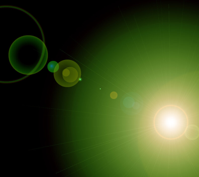 Green Lens Flare Effect