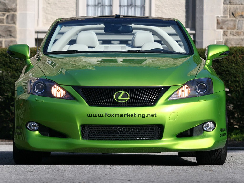 green lexus convertible car