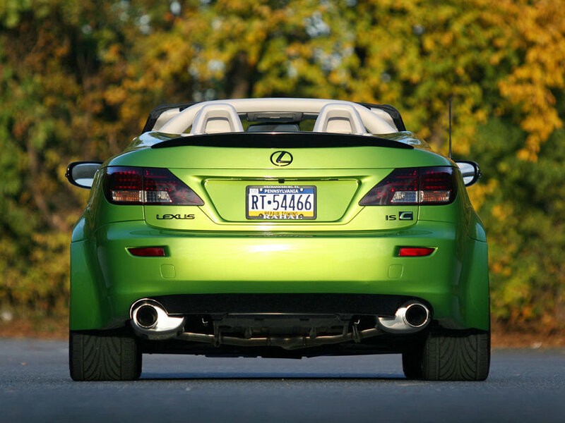 green lexus is-c convertible