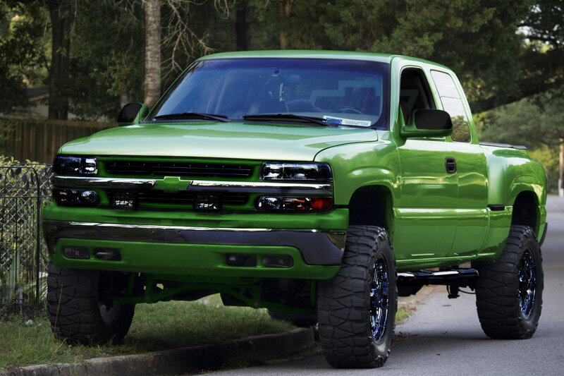 Green Lifted Truck — Calm