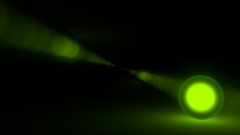 Green Light Beam — Abstract, Digital Art