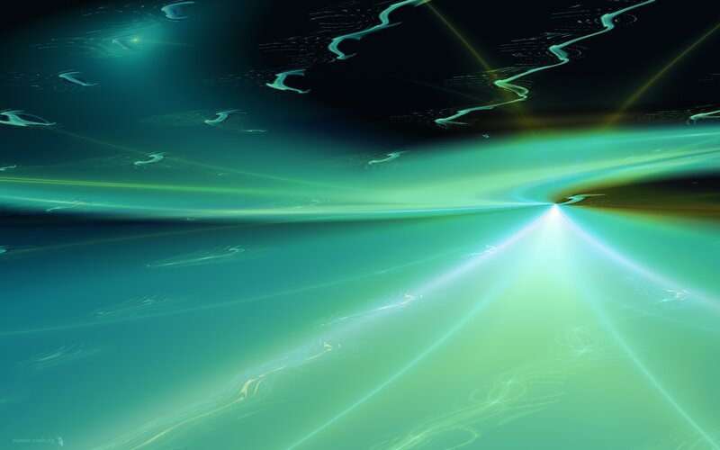 green light beam abstract