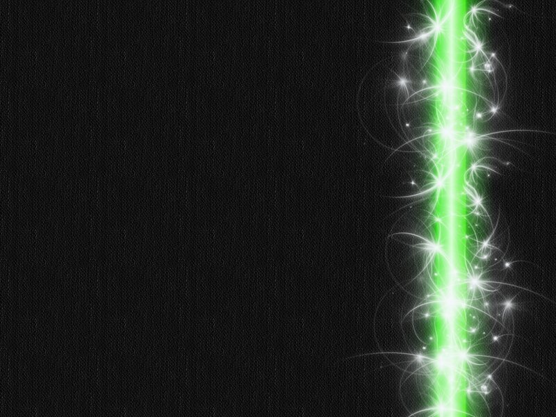 green light beam with sparkles