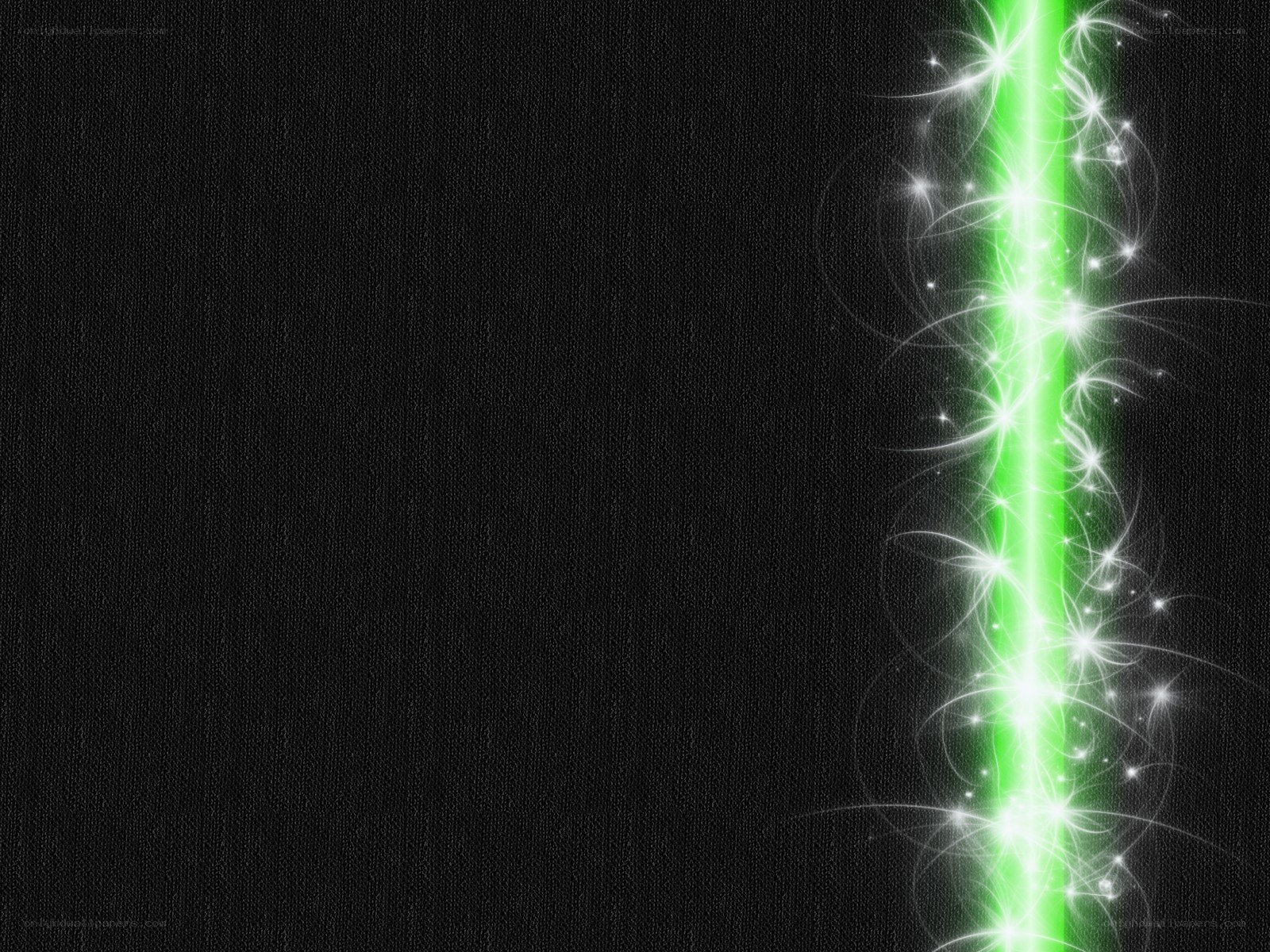 green light beam with sparkles