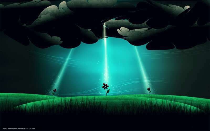 green light beams on grass