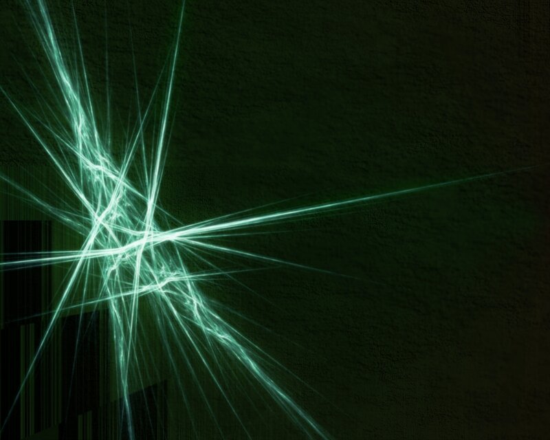 green light burst abstract