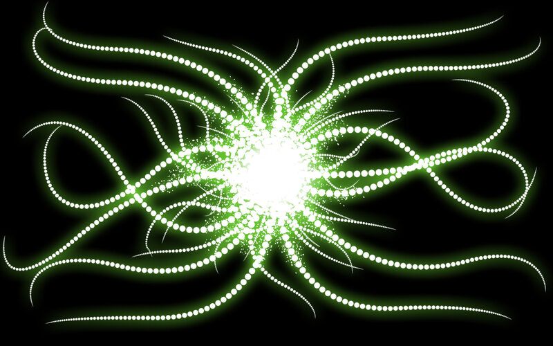 green light burst animation
