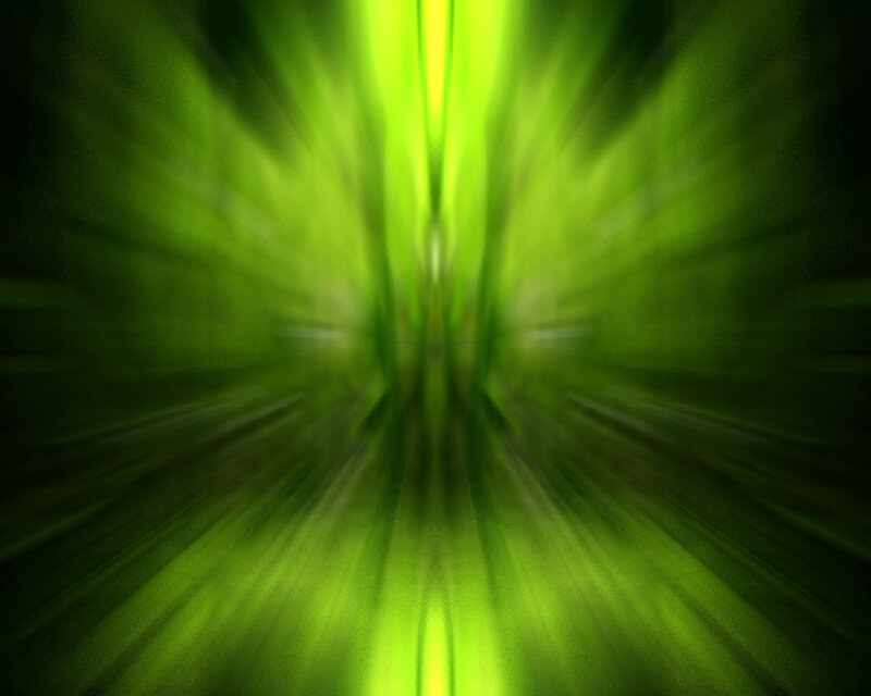 Green Light Burst — Dynamic, Abstract, Blur