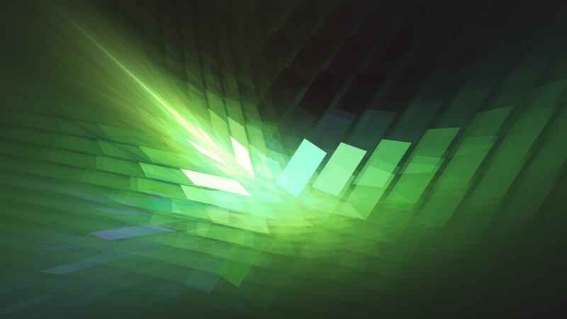Green Light Burst — Dynamic, Digital Art