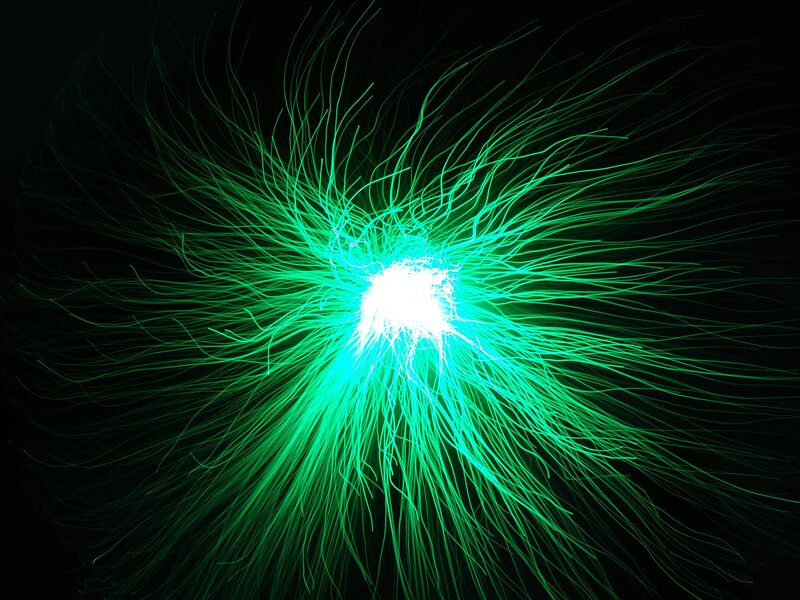 green light burst effect