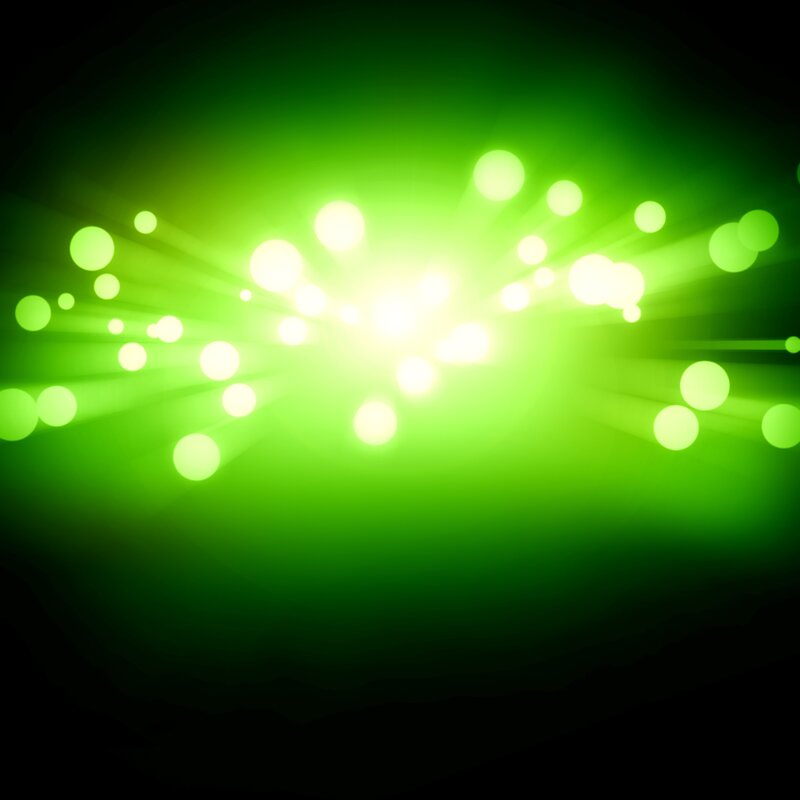 Green Light Burst — Energetic, Abstract, Glow