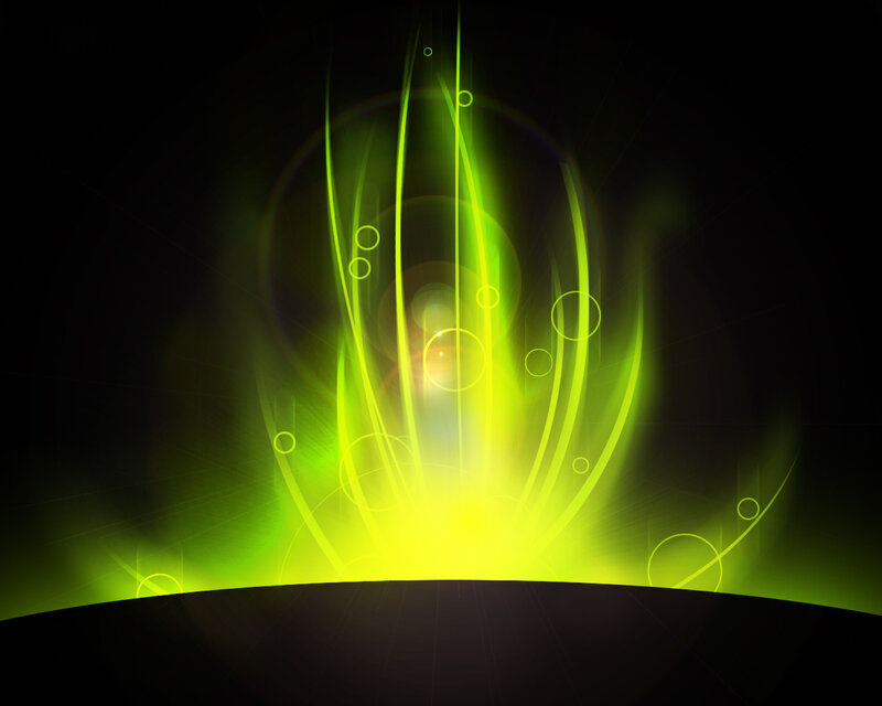 Green Light Burst — Energetic, Abstract, Light Beams