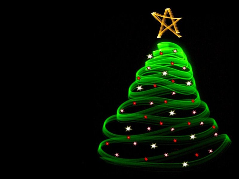 Green Light Christmas Tree