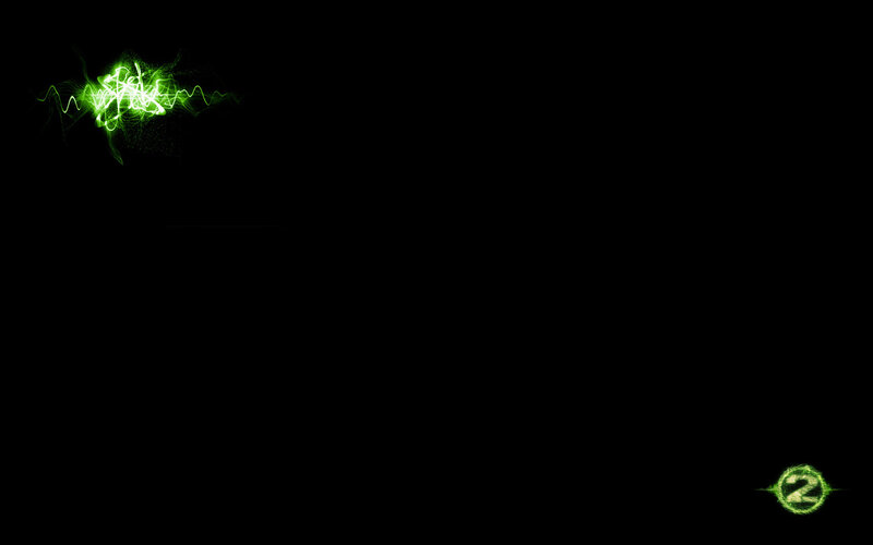 green light effects on black background
