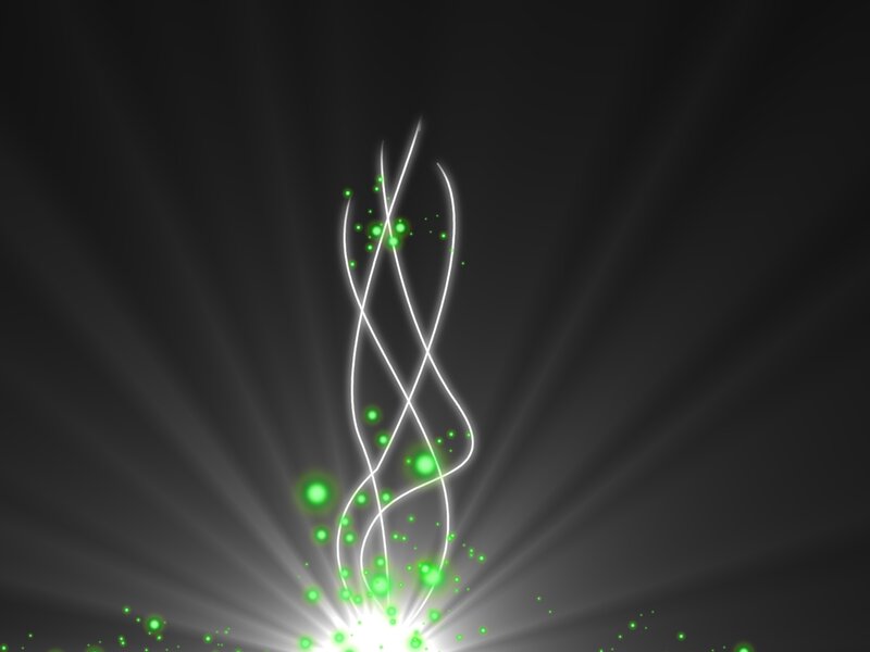 green light energy swirl