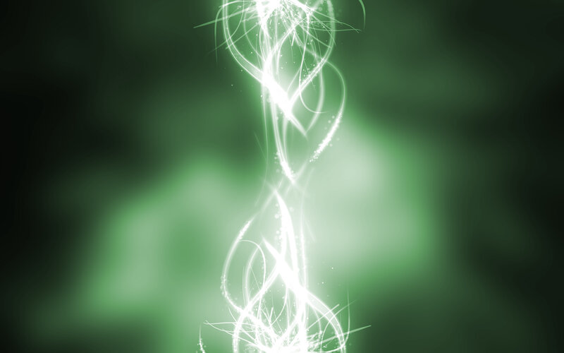 green light energy swirl