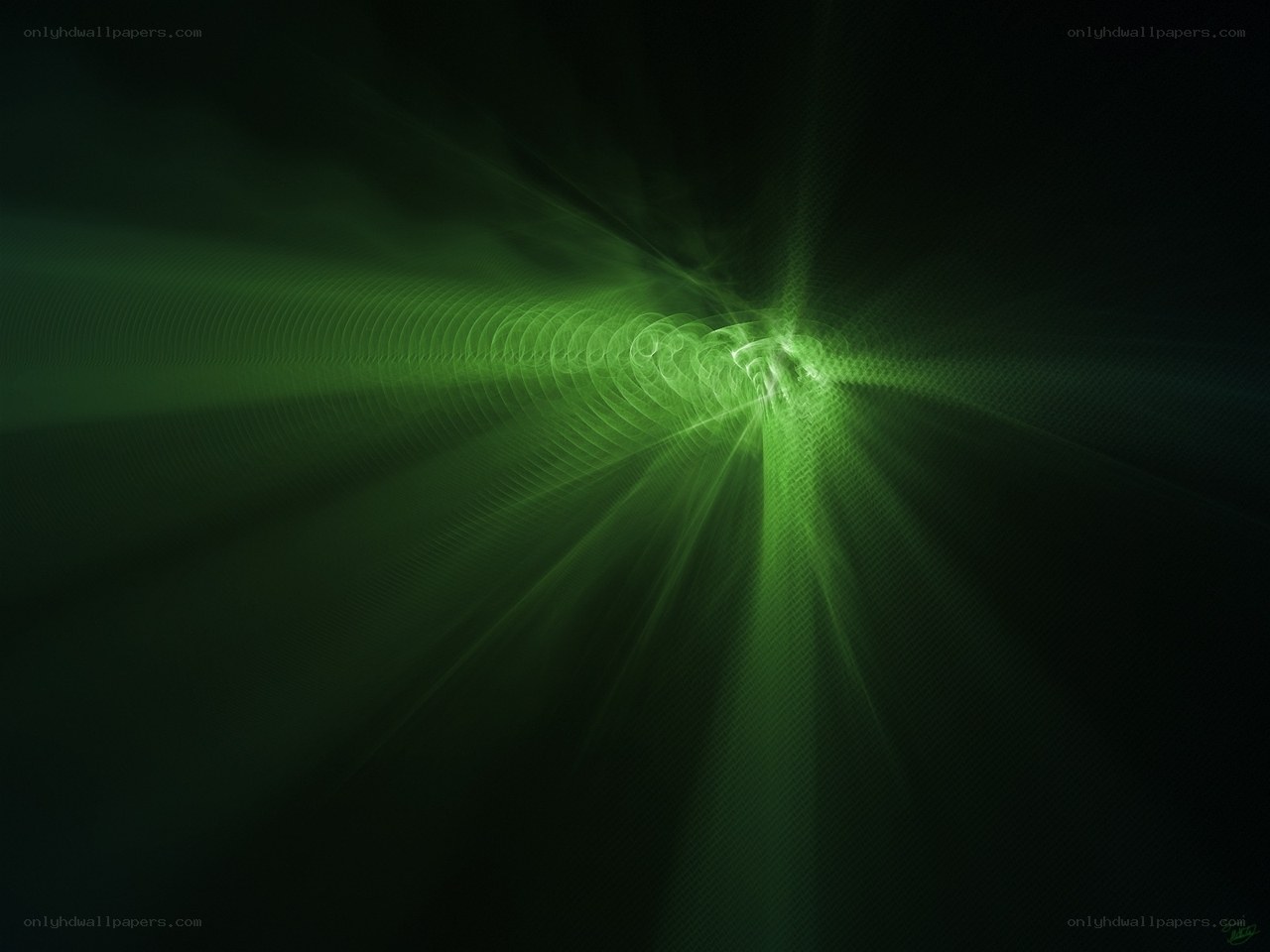 green light fractal abstract