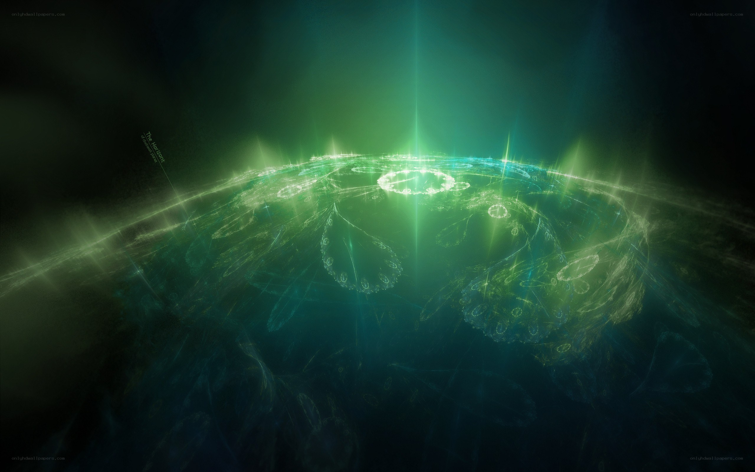 green light fractal planet