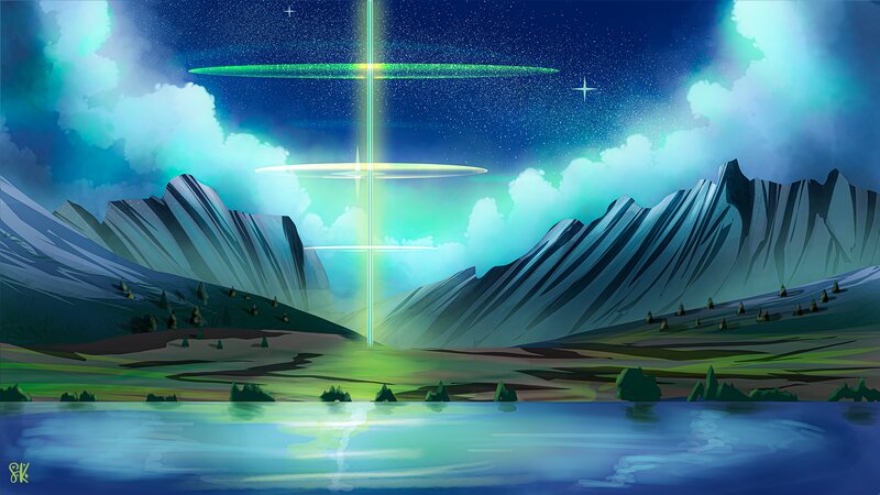 Green Light over Lake