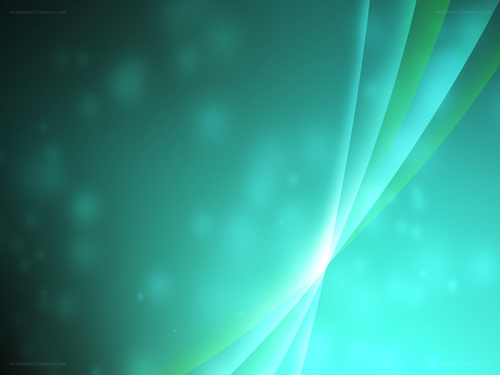 green light rays abstract