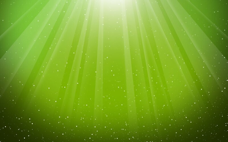 Green Light Rays — Serene, Digital Art